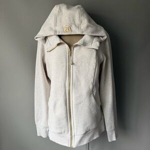 Lululemon Scuba Fleece Cream Ivory Full Zip Jacket 14